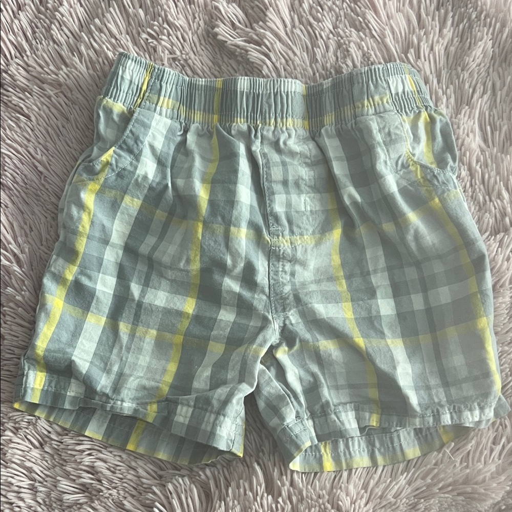Garanimals Gray and Yellow Plaid Kids Shorts
